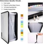 Fireproof File Folder Fireproof Fire and Water Resistant Money Document Bag with A4 Size 13 Pockets Zipper Closure Non-Itchy Silicone Coated Portable Filing Organizer Pouch(14.3" x 9.8") - Image 4